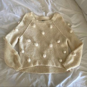 Cream Pom Pom Aerie Sweater